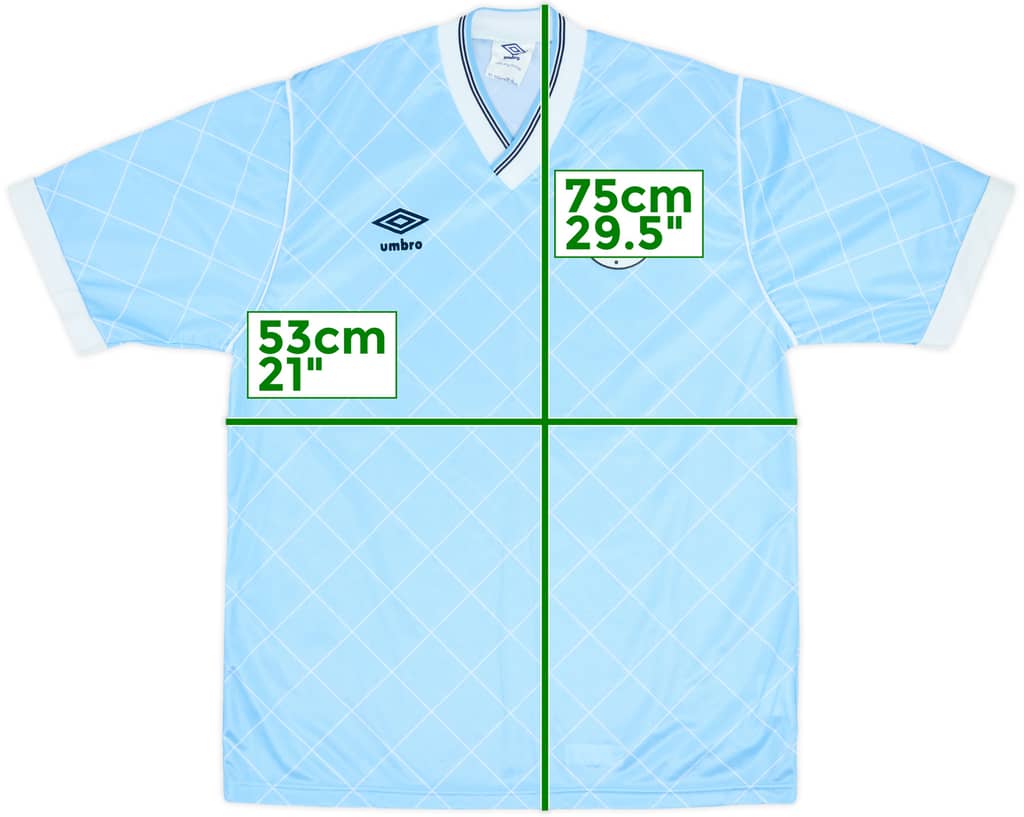 1987-89 Manchester City Home Shirt - 10/10 - (M)