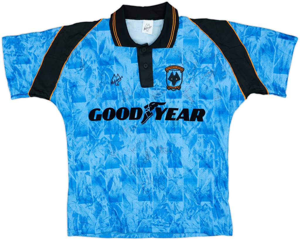 1992-94 Wolves Squad Signed Away Shirt - 8/10 - (M/L)