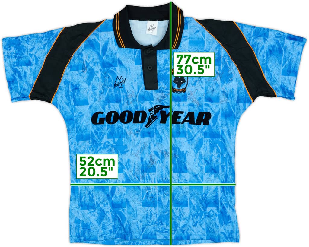 1992-94 Wolves Squad Signed Away Shirt - 8/10 - (M/L)