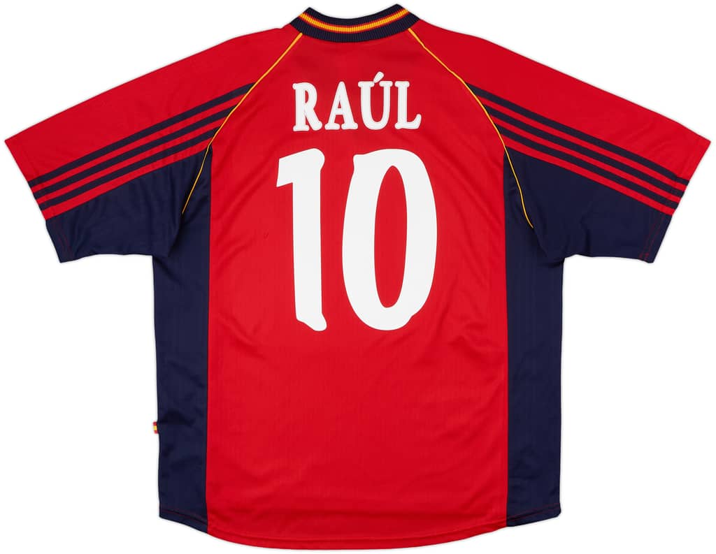 1998-99 Spain Home Shirt Raul #10 - 9/10 - (XL)