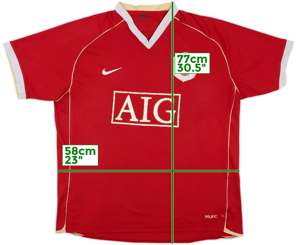 2006-07 Manchester United Home Shirt - 5/10 - (XL)