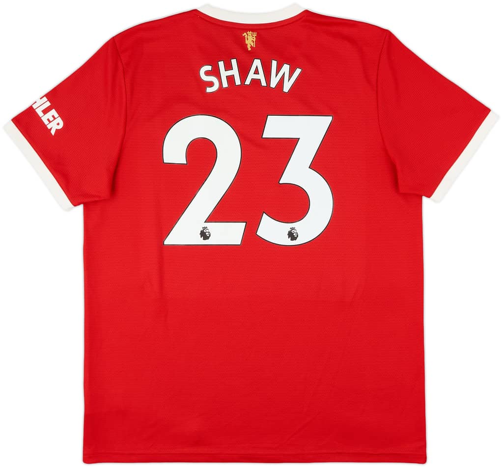 2021-22 Manchester United Home Shirt Shaw #23 - 9/10 - (XL)