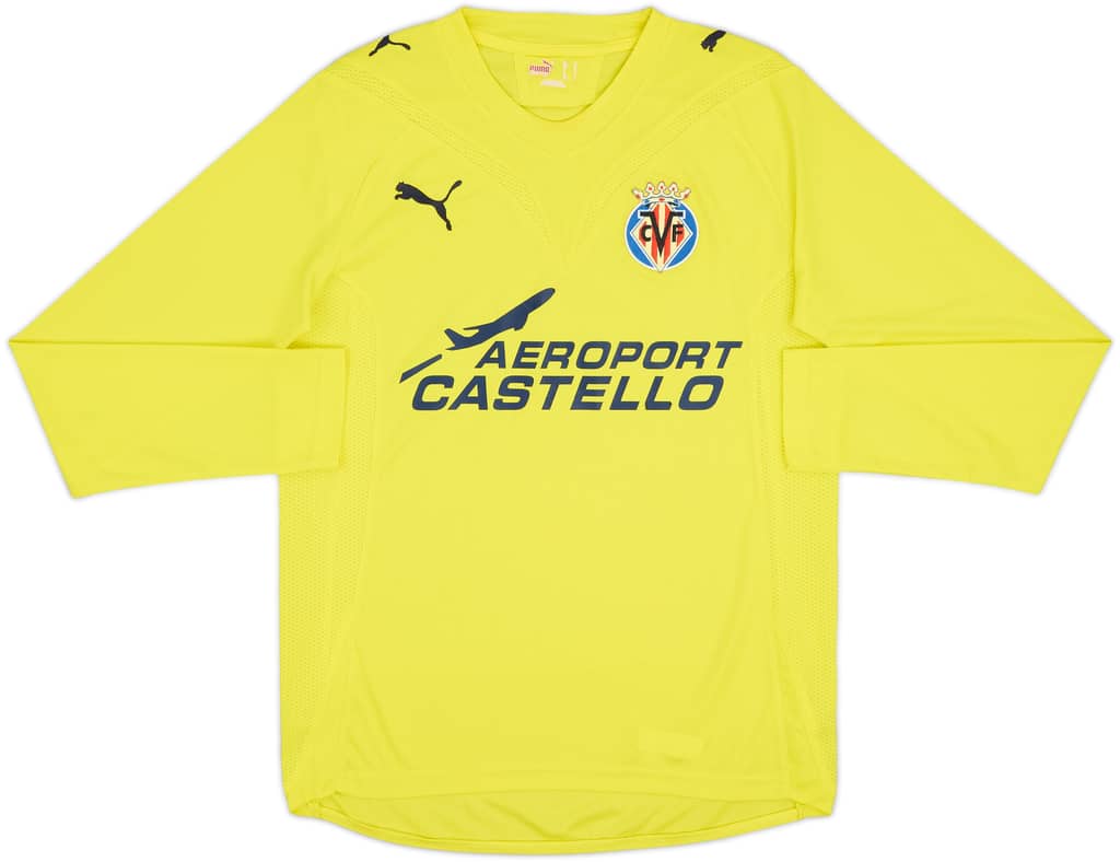 2009-10 Villarreal Home L/S Shirt - 8/10 - (S)