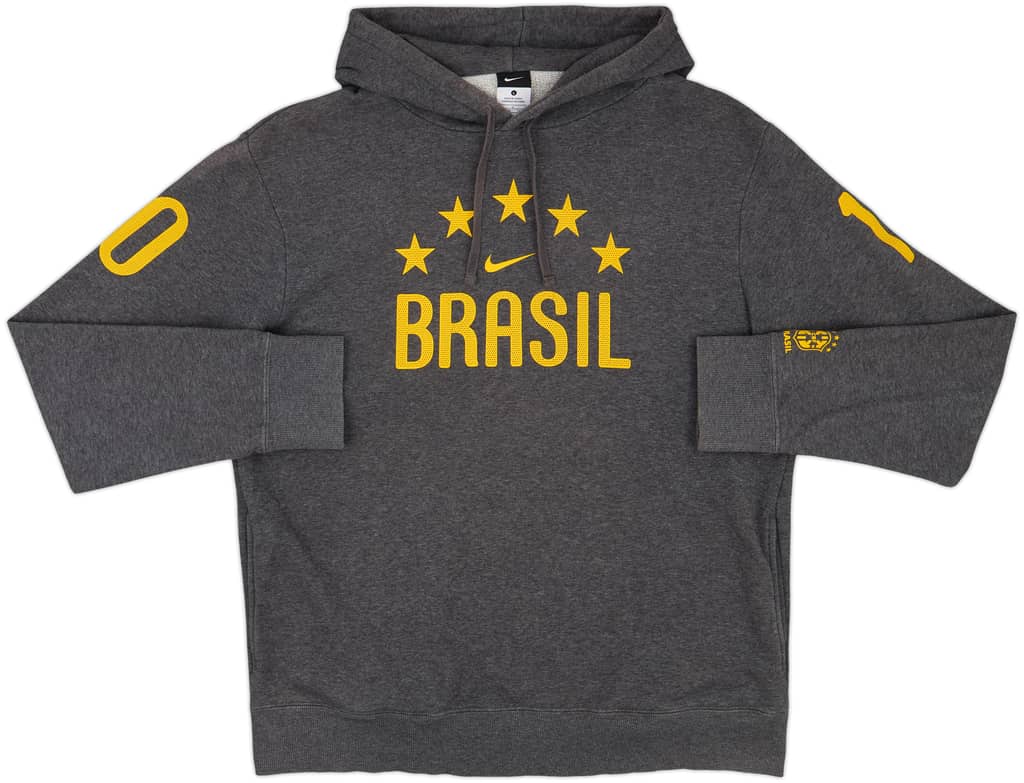 2010-11 Brazil Nike Hooded Sweat Top - 7/10 - (L)