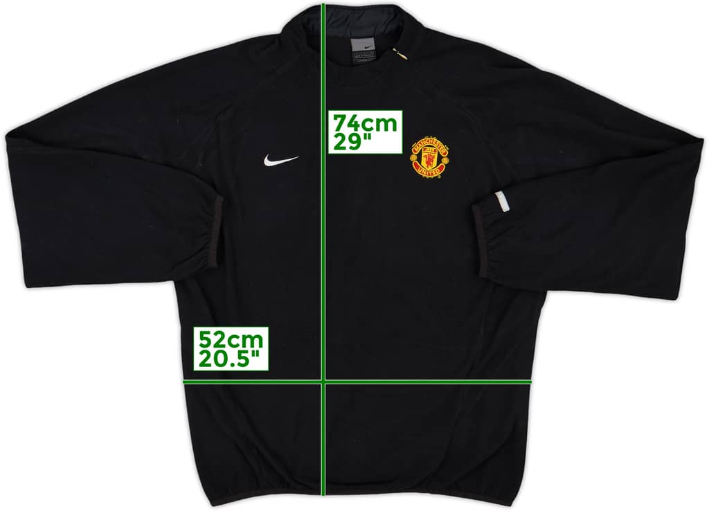 2002-03 Manchester United Nike 1/4 Zip Fleece Top - 8/10 - (L)