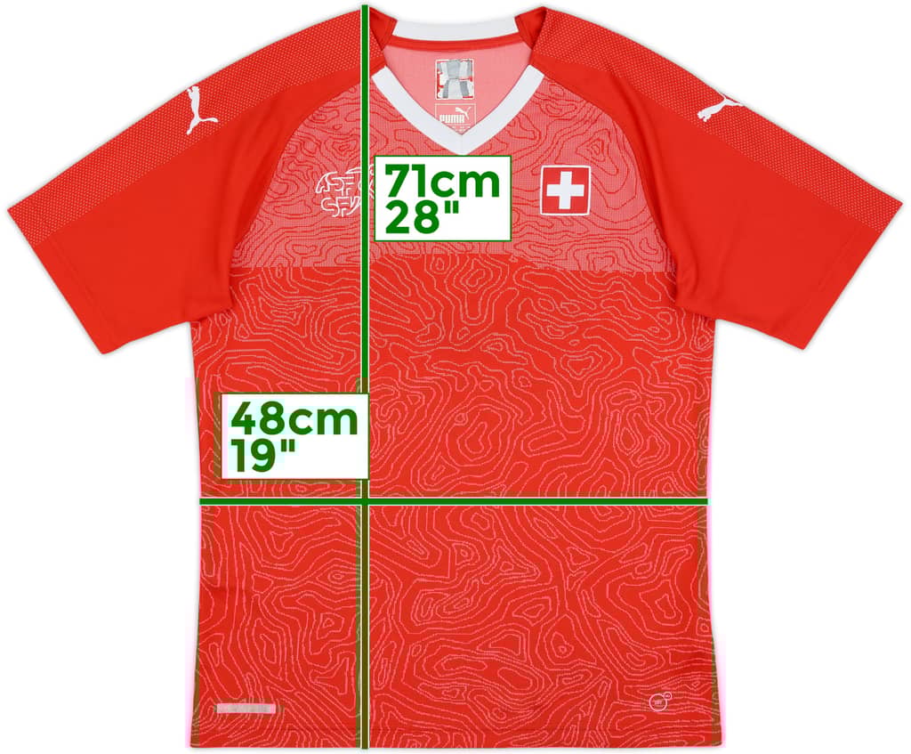 2018-20 Switzerland Home Shirt - 8/10 - (M)