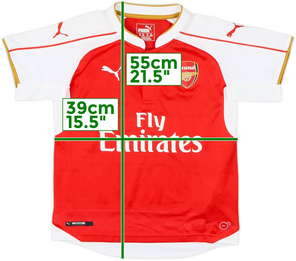 2015-16 Arsenal Home Shirt - 8/10 - (S.Boys)