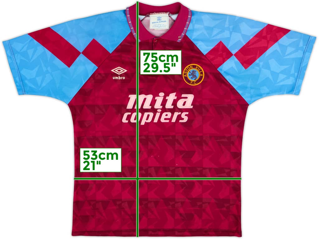 1990-92 Aston Villa Home Shirt - 6/10 - (M)