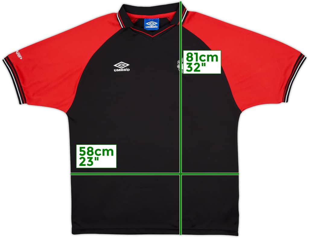 1998-00 Manchester United Umbro Polo Shirt - 9/10 - (XL)