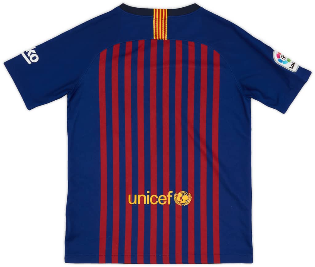 2018-19 Barcelona Home Shirt - 8/10 - (XL.Boys)