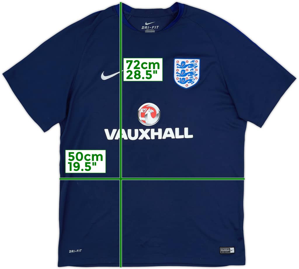 2016-17 England Nike Training Shirt - 8/10 - (XL)