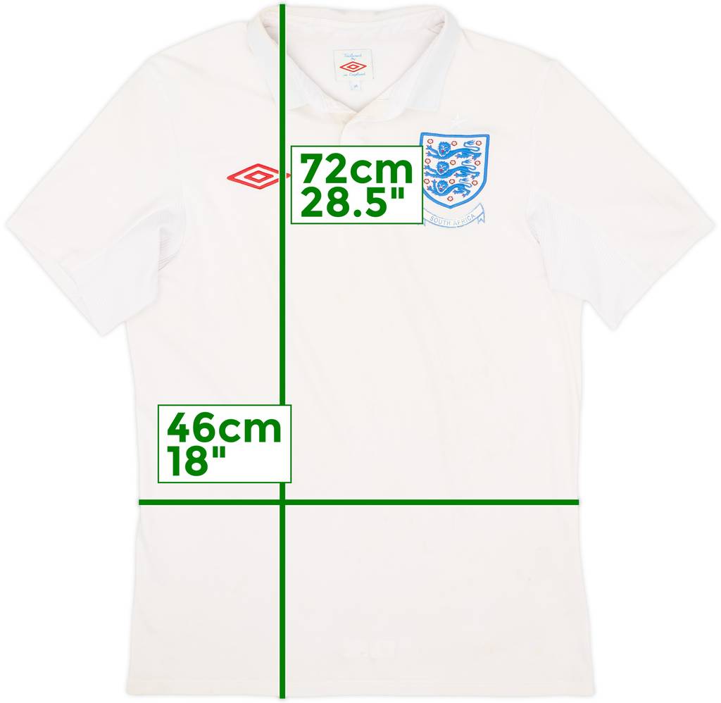 2010-11 England Home Shirt - 5/10 - (S)