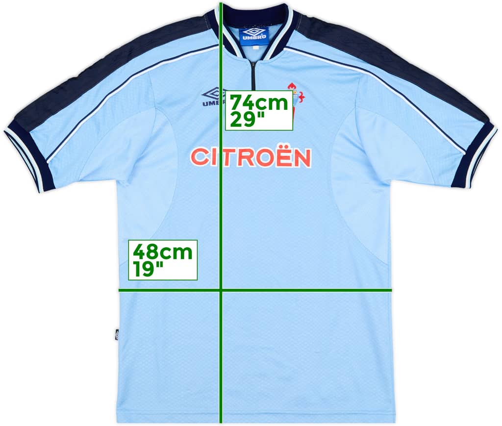 1999-01 Celta Vigo Home Shirt - 9/10 - (S)