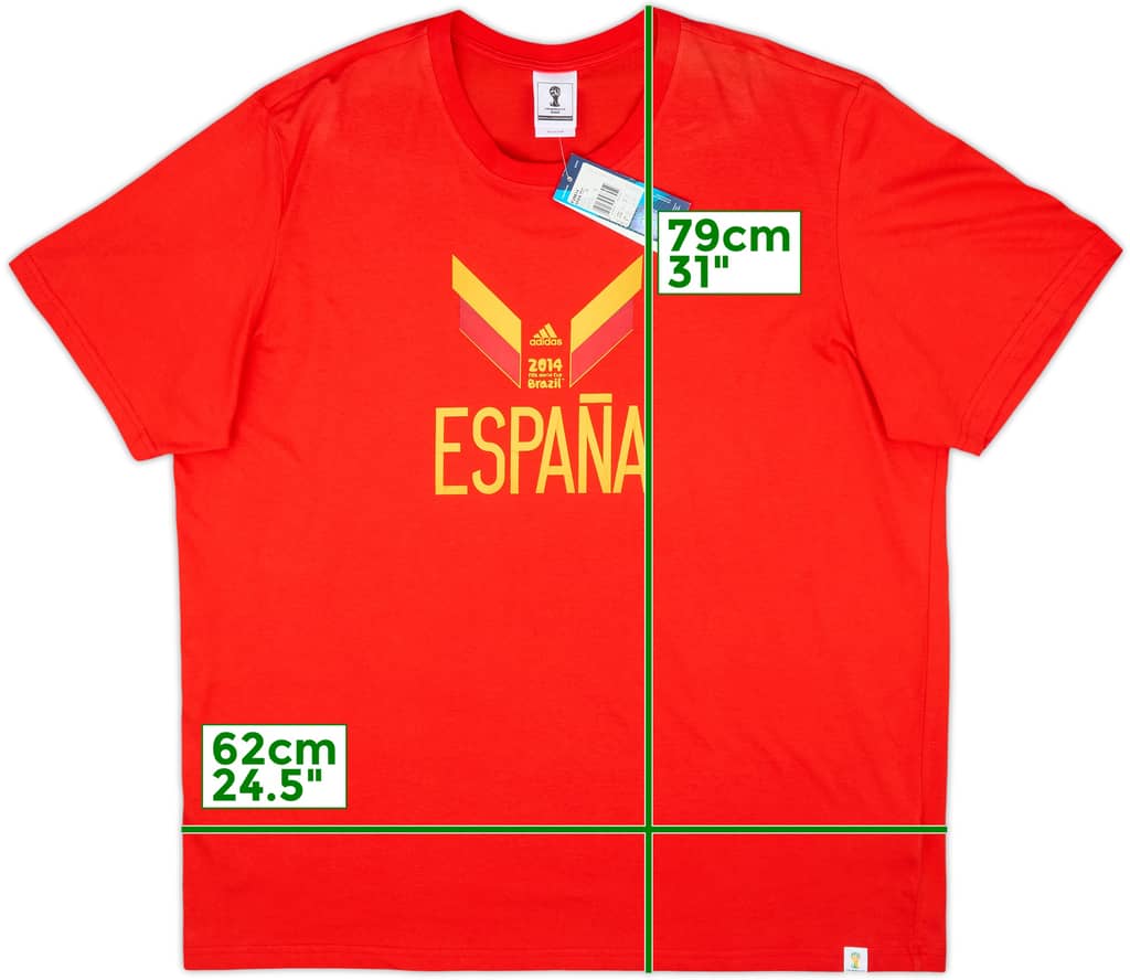 2014 Spain adidas ' 2014 World Cup' Graphic Tee (XXL)