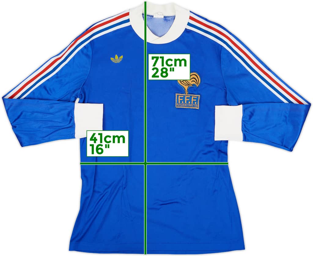 1978-80 France World Cup Home L/S Shirt - 9/10 - (M)