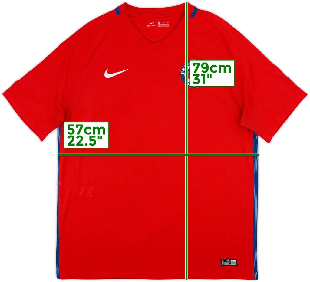 2016-17 Chile Home Shirt - 7/10 - (XL)