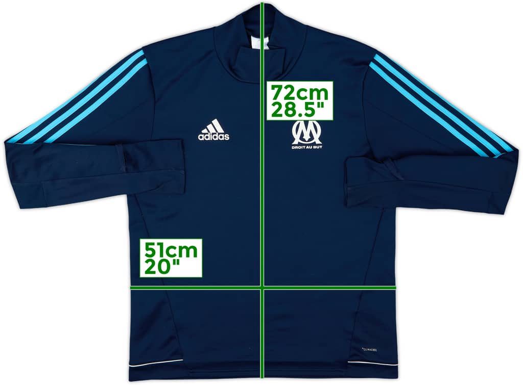 2017-18 Olympique Marseille adidas Sweat Top - 8/10 - (M)