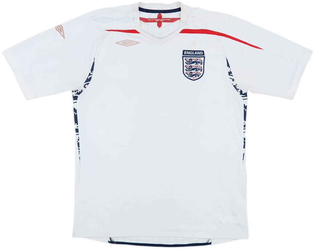 2007-09 England Home Shirt - 3/10 - (L)