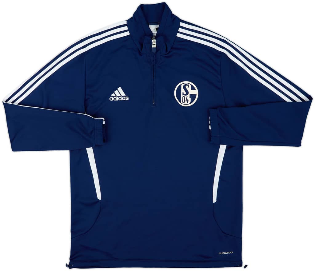2010-11 Schalke adidas 1/4 Zip Drill Top - 9/10 - (L)