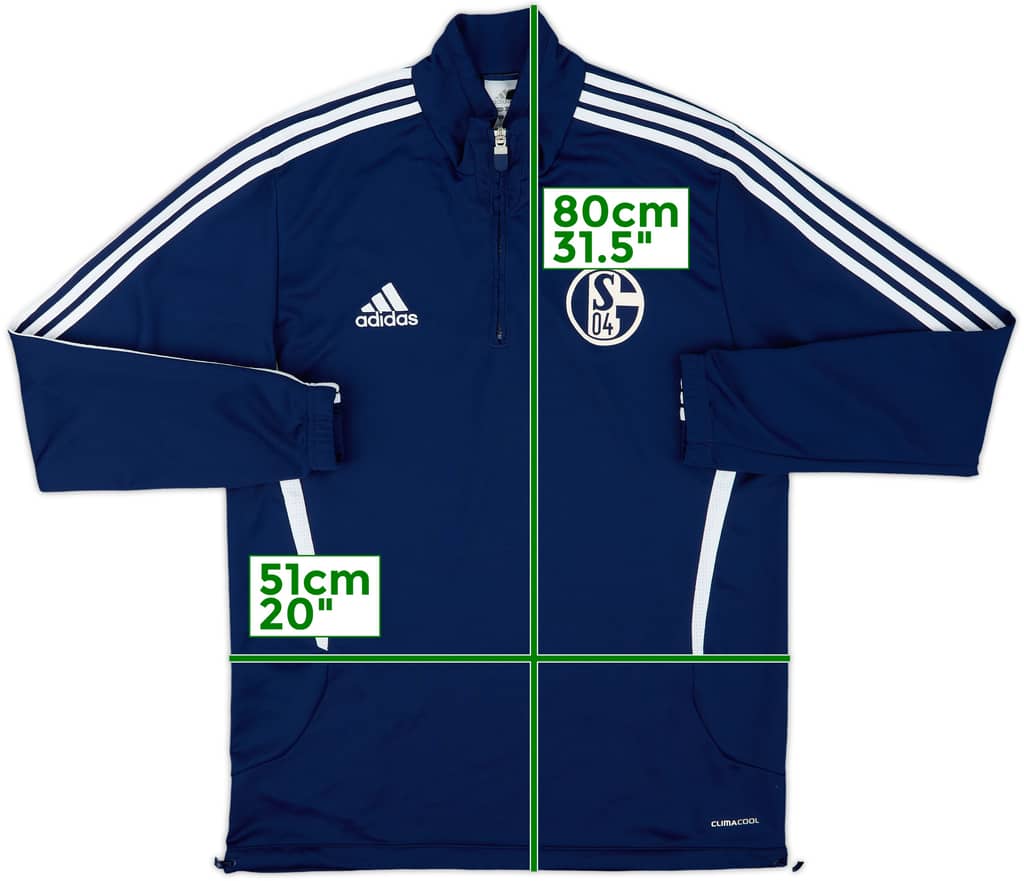 2010-11 Schalke adidas 1/4 Zip Drill Top - 9/10 - (L)