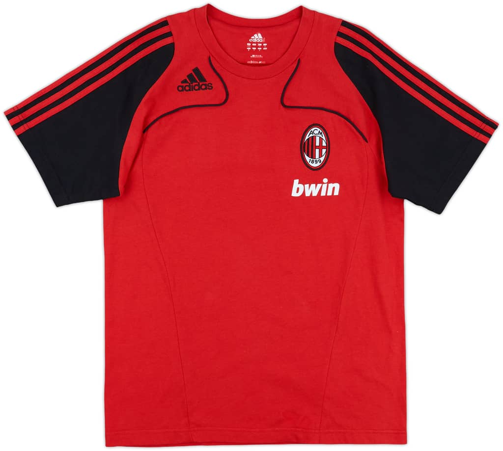 2008-09 AC Milan adidas Cotton Tee - 9/10 - (S)