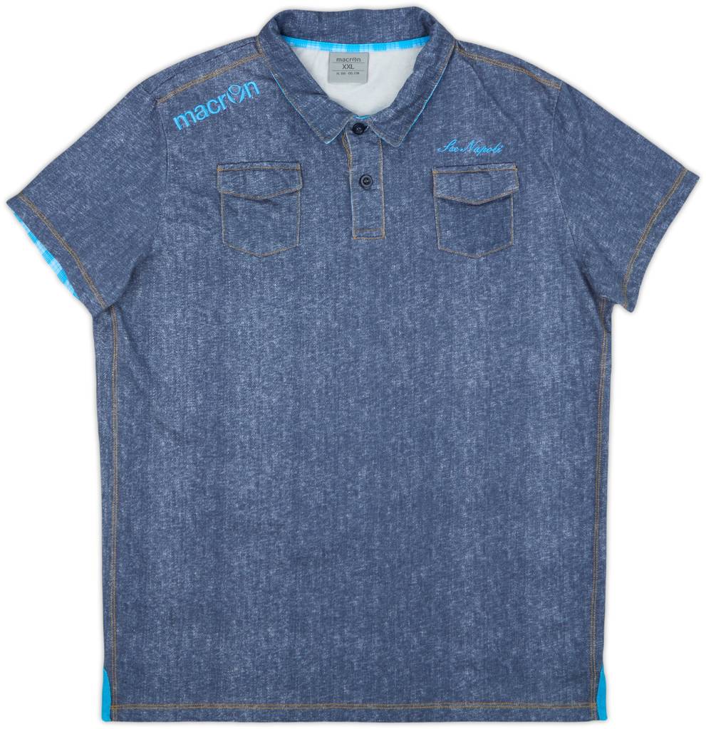 2014-15 Napoli Macron Polo Shirt - 9/10 - (XL.Boys)