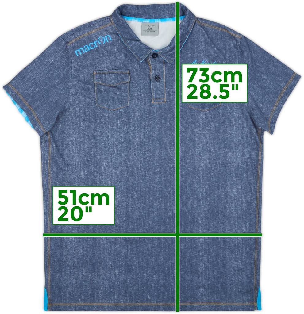 2014-15 Napoli Macron Polo Shirt - 9/10 - (XL.Boys)