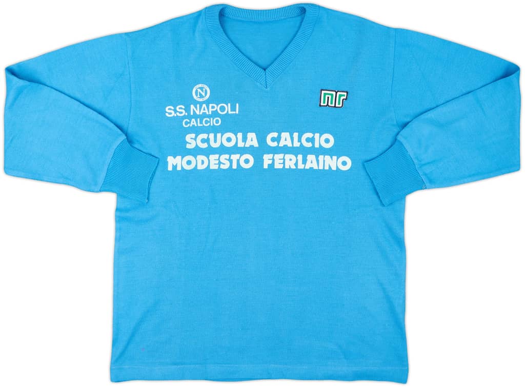 1986-87 Napoli 'Football School' Ennerre Knitted Sweat Top - 8/10 - (M)