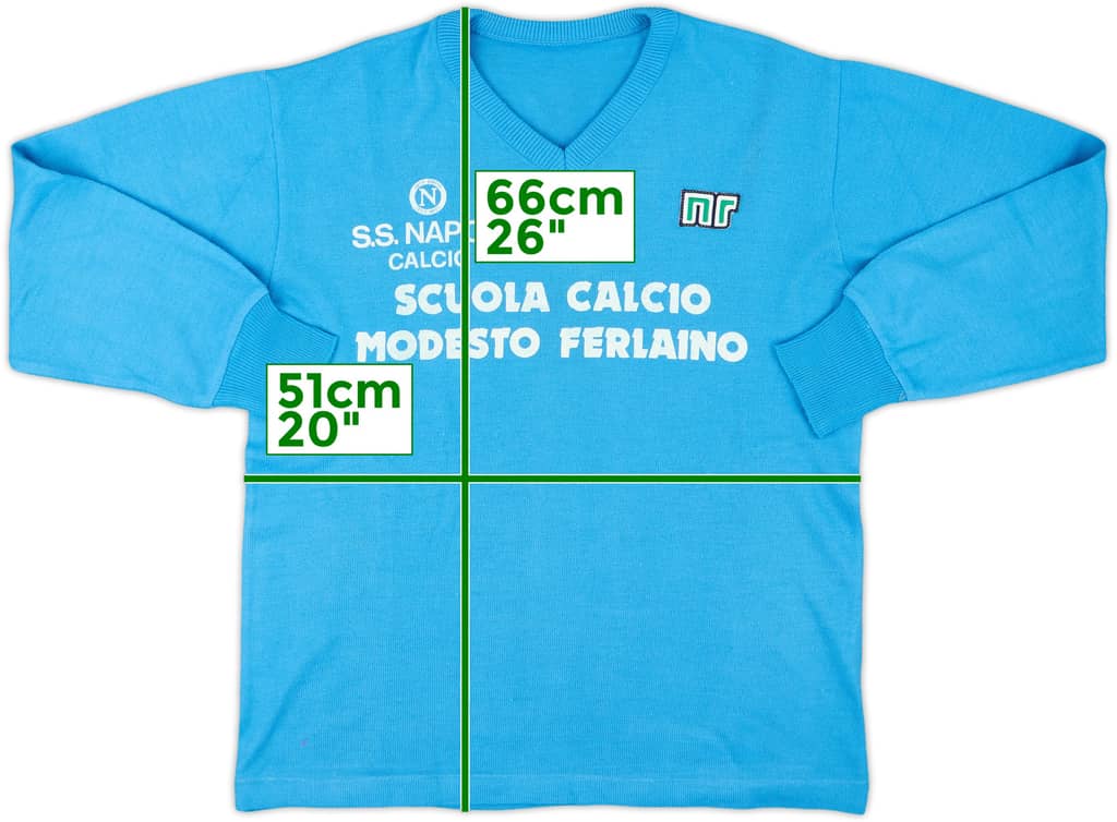 1986-87 Napoli 'Football School' Ennerre Knitted Sweat Top - 8/10 - (M)
