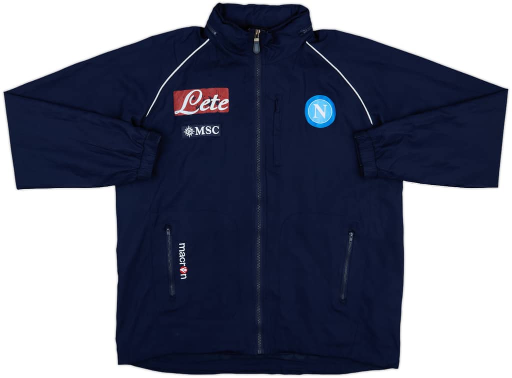 2010-11 Napoli Macron Hooded Rain Jacket - 5/10 - (L)