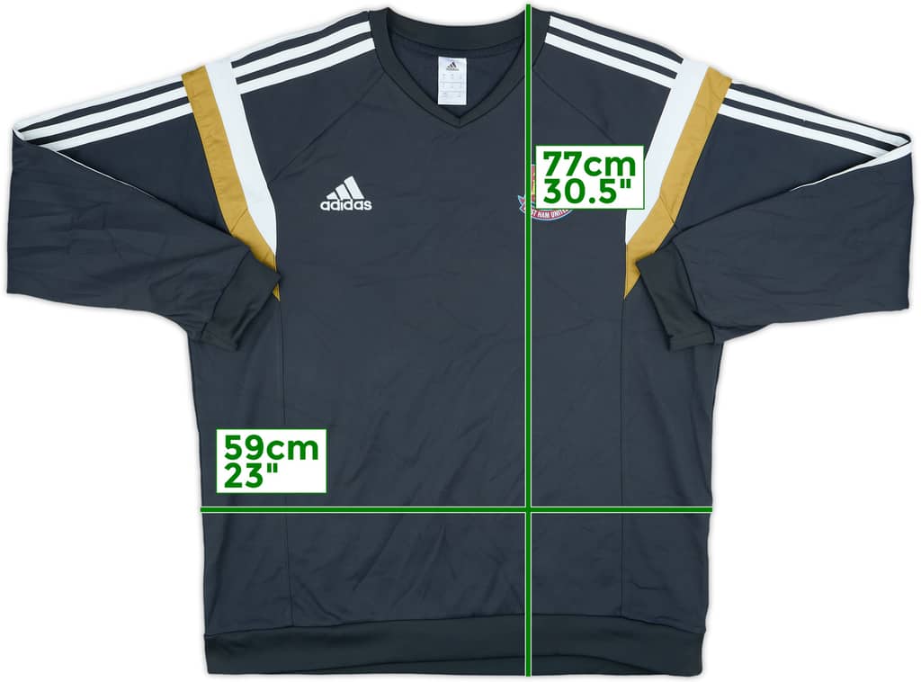 2014-15 West Ham adidas Sweat Top - 8/10 - (XL)