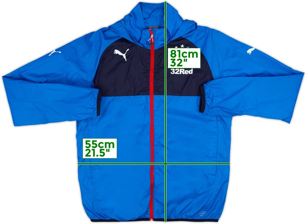 2013-14 Rangers Puma Hooded Rain Jacket - 8/10 - (L)
