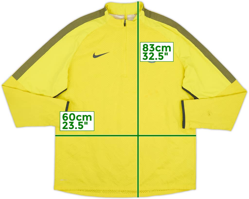 2017-18 Manchester City Nike 1/4 Zip Drill Top - 8/10 - (XL)