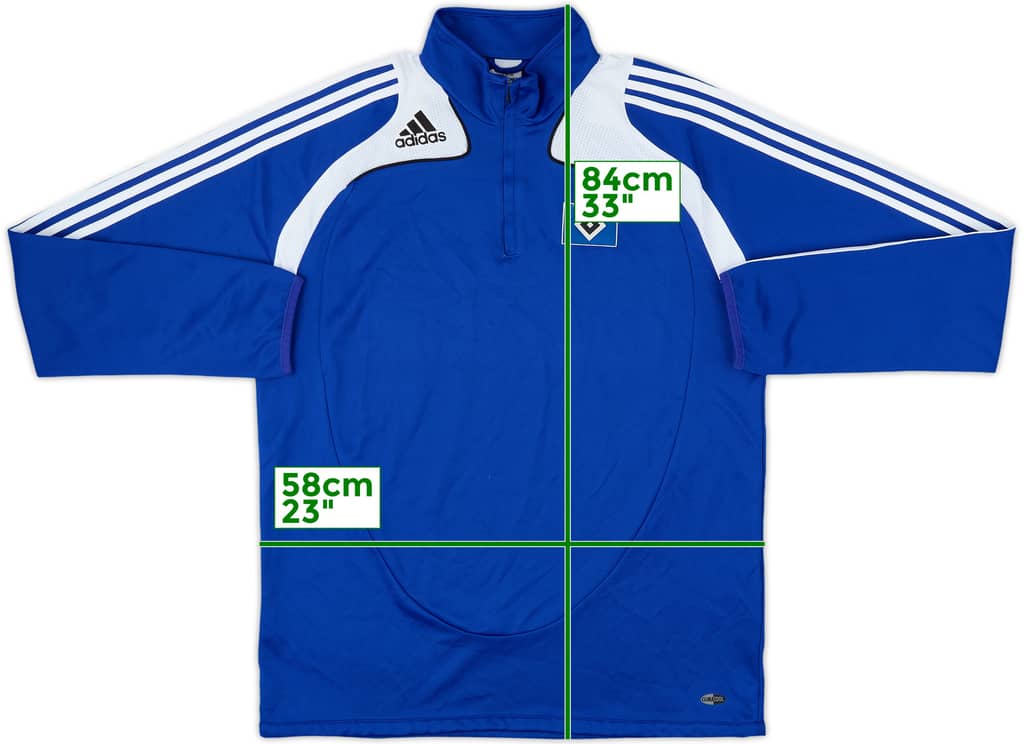 2008-09 Hamburg adidas 1/4 Zip Drill Top - 8/10 - (XL)