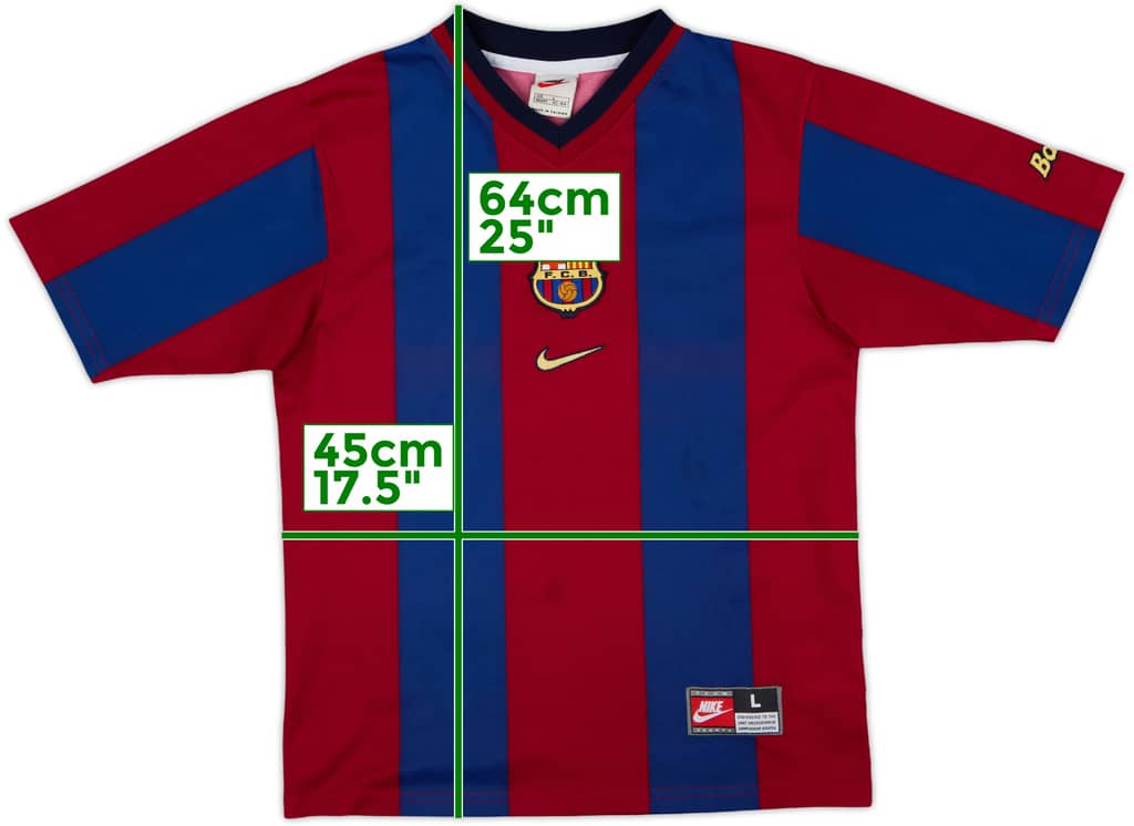 1998-00 Barcelona Basic Home Shirt - 9/10 - (L.Boys)
