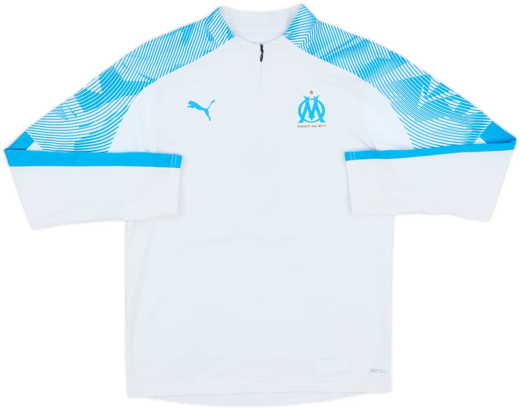 2018-19 Olympique Marseille Puma 1/4 Zip Training Top - 8/10 - (L.Boys)