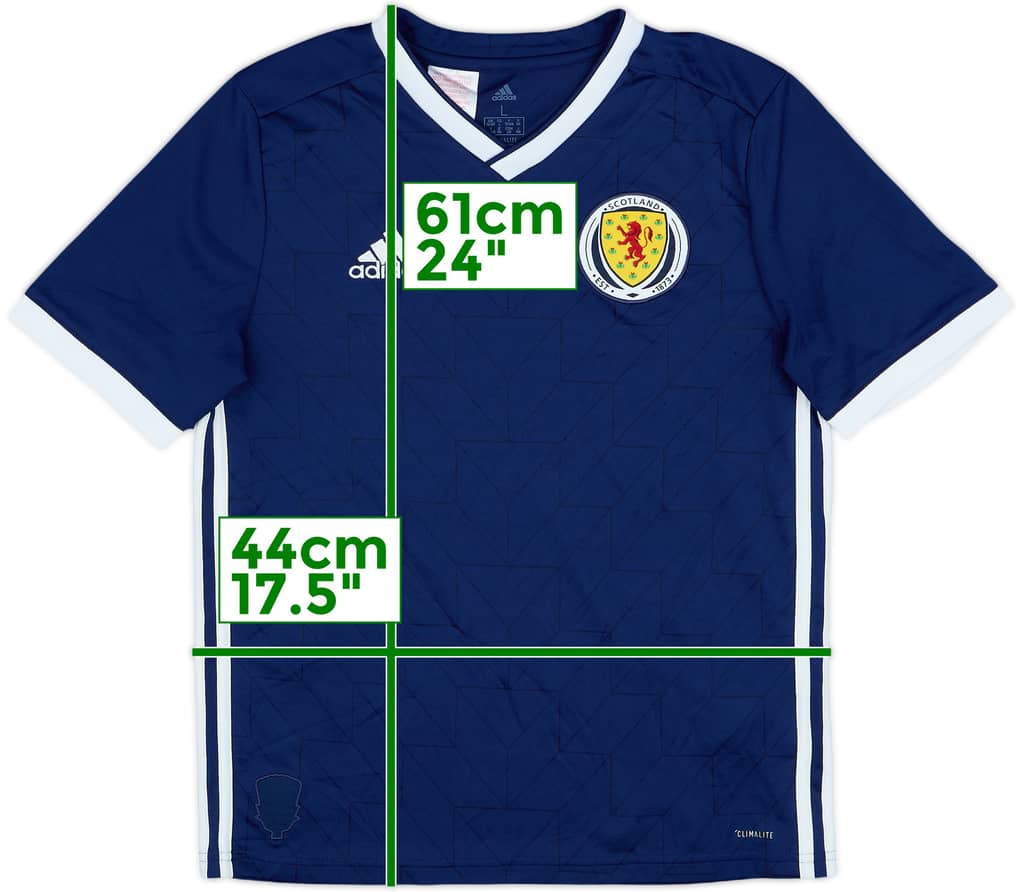 2018-19 Scotland Home Shirt - 9/10 - (L.Boys)