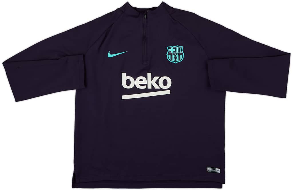 2018-19 Barcelona Nike 1/4 Zip Drill Top - 8/10 - (XL.Boys)
