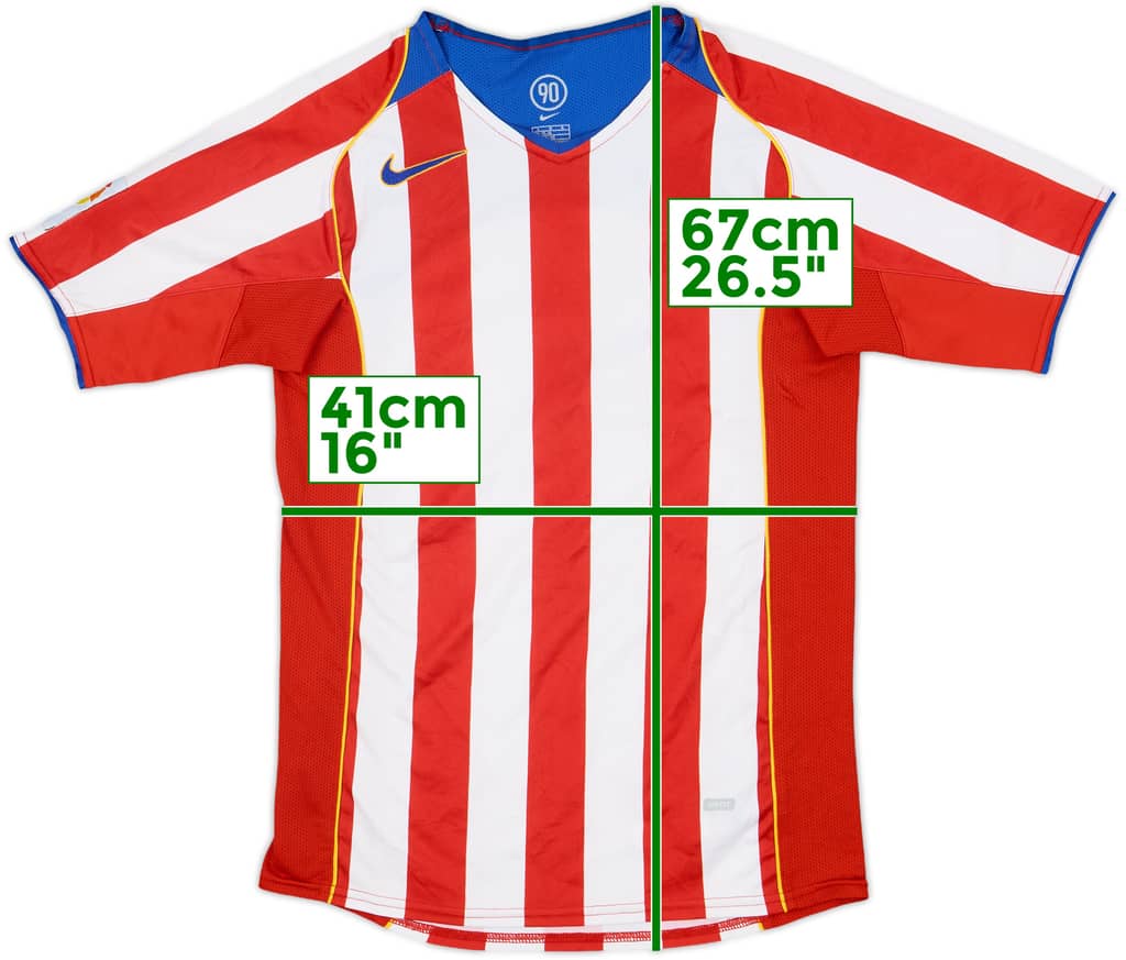 2004-05 Atletico Madrid Home Shirt - 8/10 - (L.Boys)
