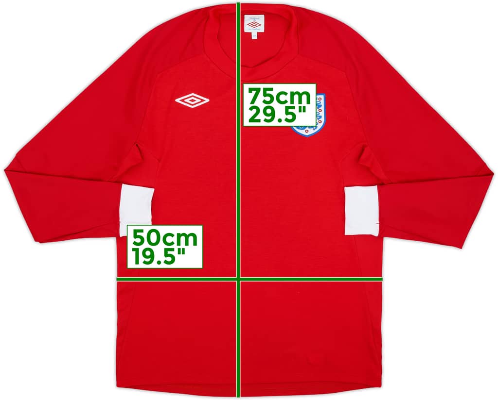 2010-11 England Away L/S Shirt - 9/10 - (M)