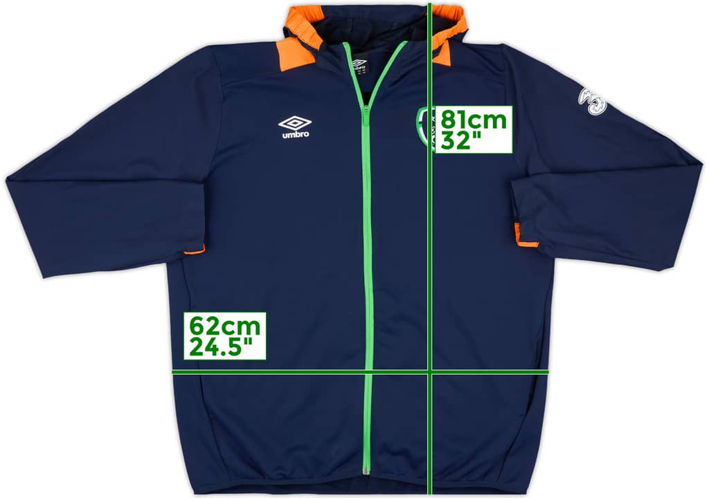 2016-17 Ireland Umbro Hooded Track Jacket - 8/10 - (XXL)