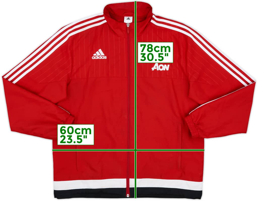 2016-17 Manchester United adidas Track Jacket - 8/10 - (L)
