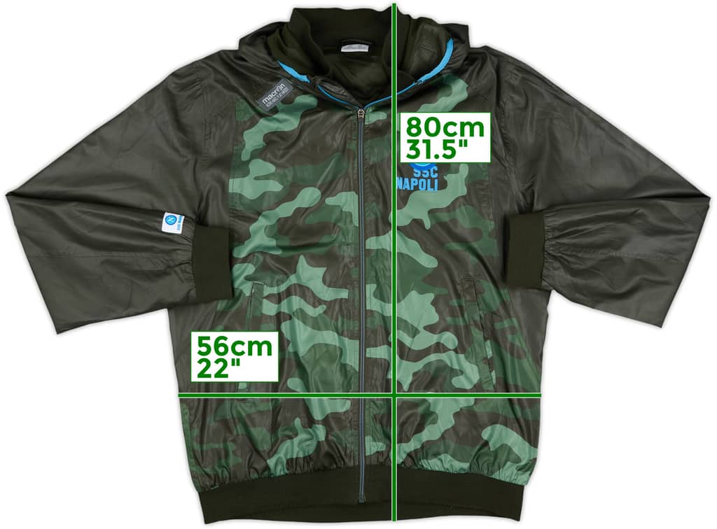 2013-14 Napoli Macron Hooded Track Jacket - 8/10 - (XXL)