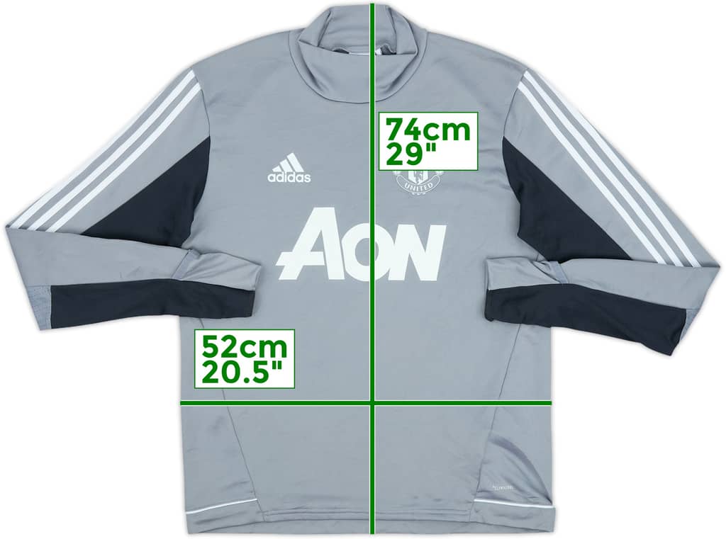 2017-18 Manchester United adidas Drill Top - 9/10 - (M)