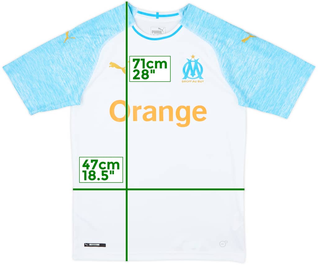 2018-19 Olympique Marseille Home Shirt - 10/10 - (S)