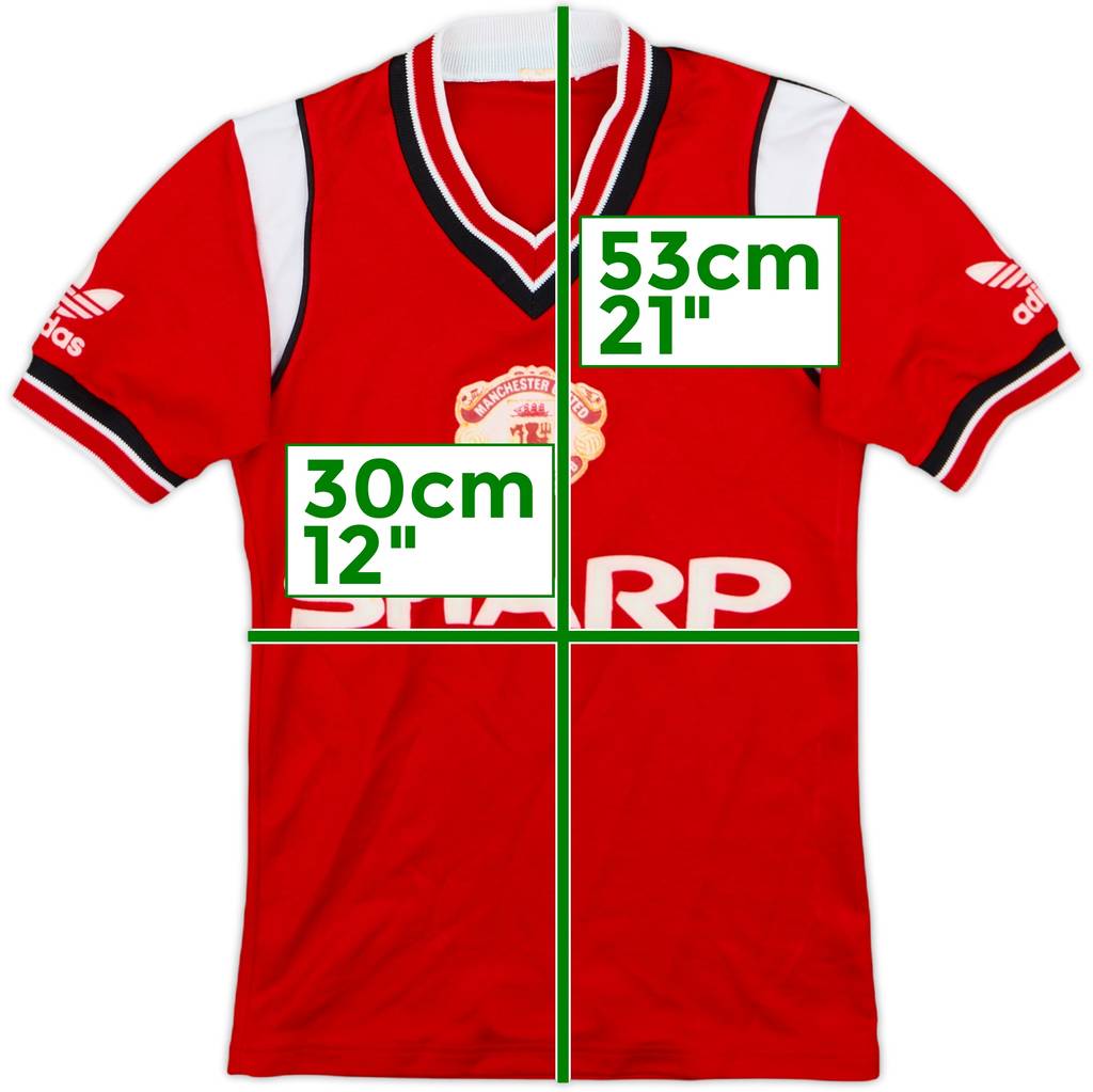1984-86 Manchester United Home Shirt - 8/10 - (S.Boys)