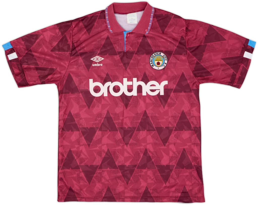 1990-92 Manchester City Away Shirt - 8/10 - (L)
