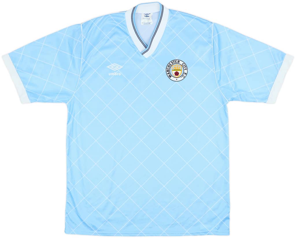 1987-89 Manchester City Home Shirt - 10/10 - (M)