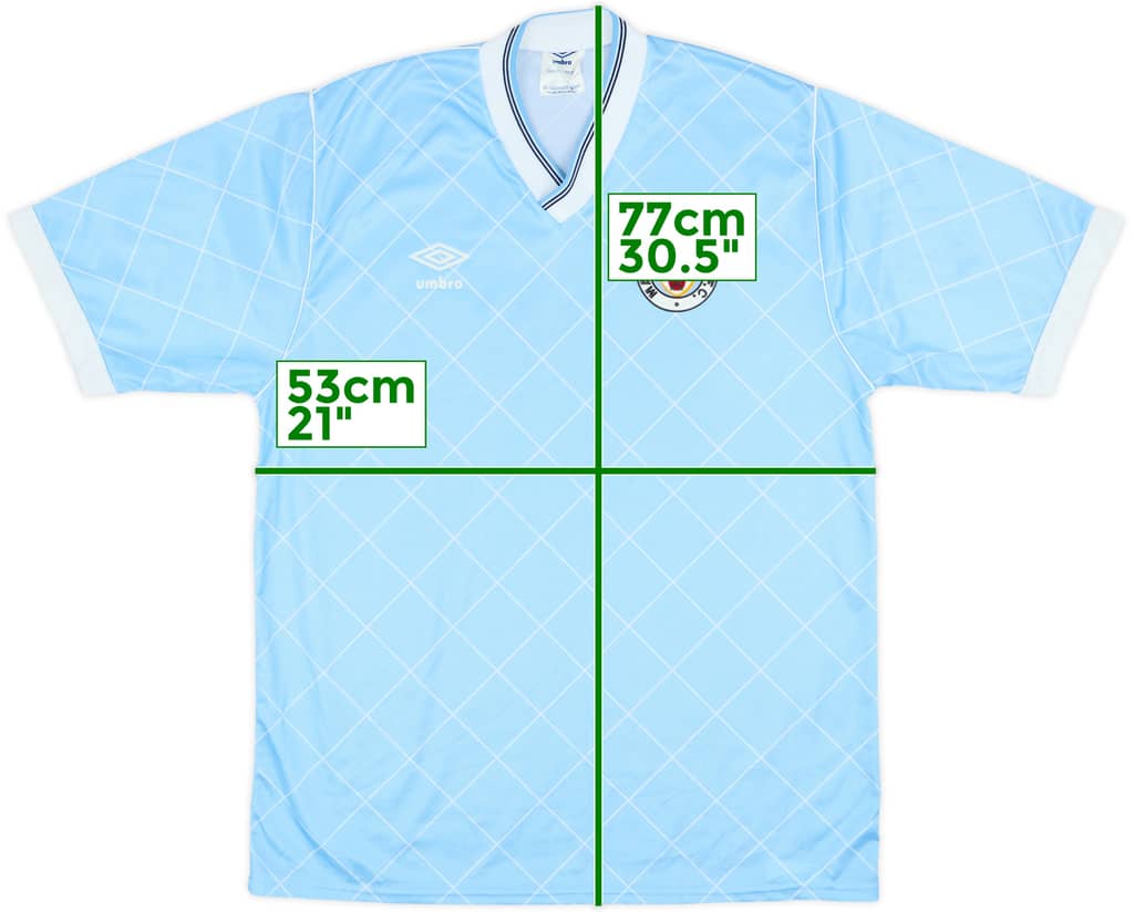 1987-89 Manchester City Home Shirt - 10/10 - (M)