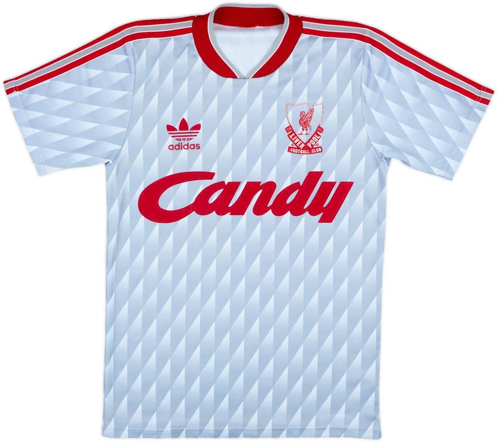 1989-91 Liverpool Away Shirt - 8/10 - (L.Boys)